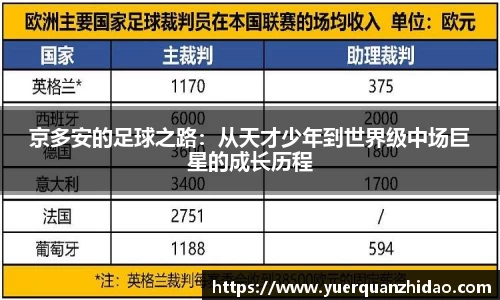 京多安的足球之路：从天才少年到世界级中场巨星的成长历程